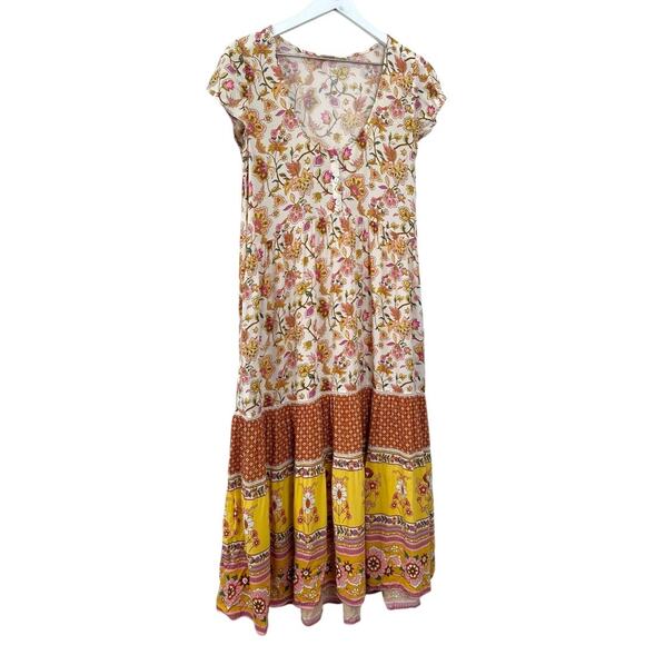 Spell & The Gypsy Portobello Road Babydoll Midi Dress Size XS - Picture 9 of 9